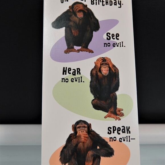 On Your Birthday See No Evil Hear No Evil - Picture 2 of 4